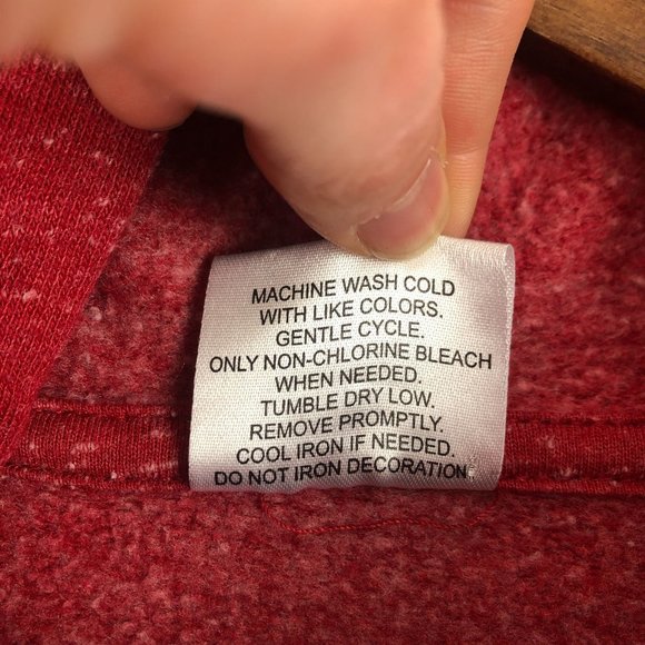 Coca Cola Men's Size Small Red Logo Graphic Front Long Sleeve Pullover Hoodie - Picture 9 of 10